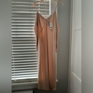 VINCE Satin Cold Shoulder Slip Dress (NWT)